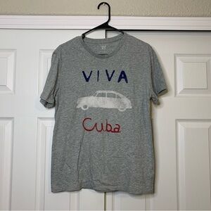 GAP Viva Cuba Graphic Gray T-Shirt